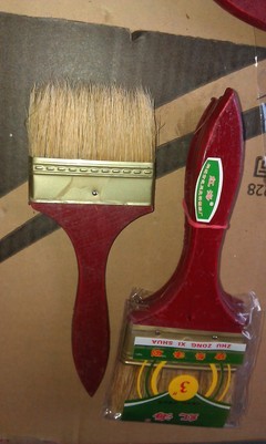 厂家供应4寸黑塑料柄油漆刷——桐城市范岗光明制刷厂专业推荐